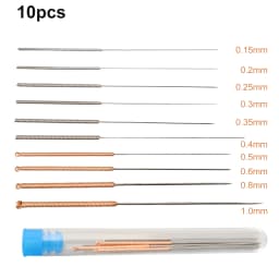 10pcs/set Cleaning Needles For 3D Printer0.15-1.0mm Nozzle Cleaning Needle For Cleaning Filament Remaining Inside Nozzles