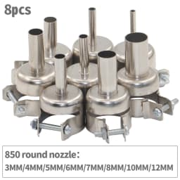 8pcs/lot BGA850 Nozzle SMD Hot air gun nozzle For saike yihua GORDAK 850 852D 952D 909D 853D 862D+ 852D++ 853AAA