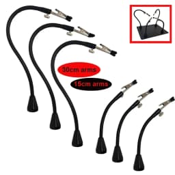 30cm 15cm Magnetic Full Metal Single Arm Spare Part for Third Hand Soldering Station Helping Hands Heat Gun Bracket Welding Tool