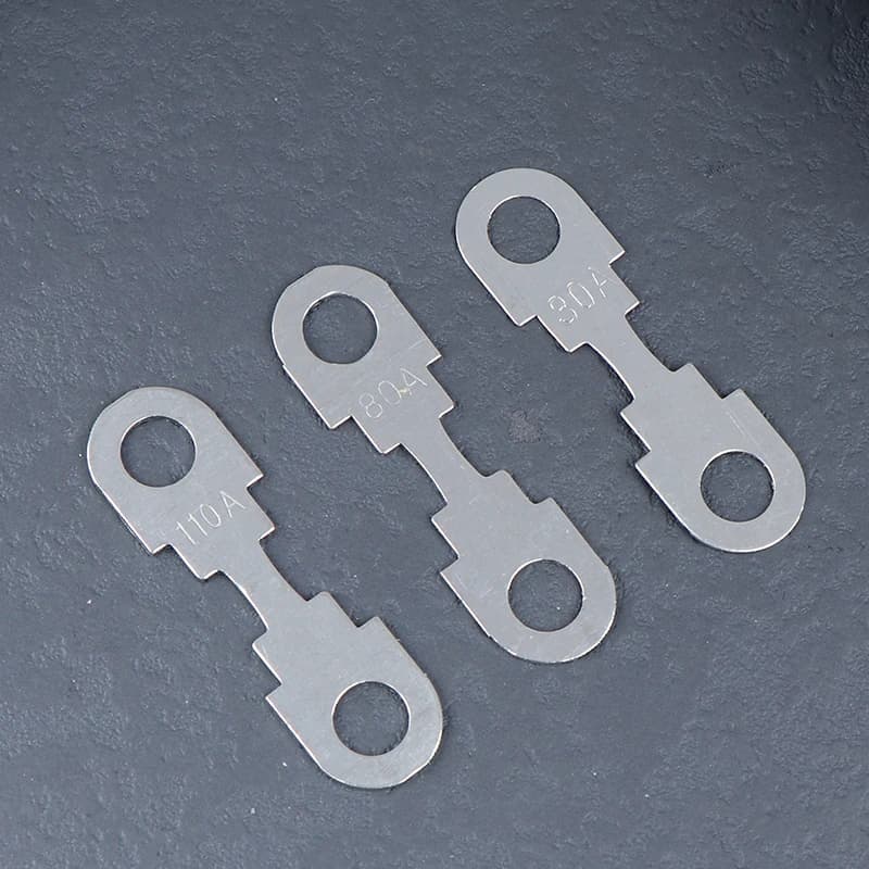 10Pcs 30A-150A 32VDC Automotive Car Flat Zinc Sheet Small Fuse Sheet For Car Fuse Round Hole Insert Fuse Auto Parts