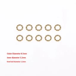 10Pcs Mini Plane Axial Bearing Ceramic Steel Ball Thrust Copper Support Folding Knife Opening And Closing Accessories