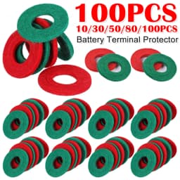 10-100PCS Battery Terminal Anti Corrosion Washers Auto Car Fiber Thick Felt Battery Terminal Protector Gasket Pads Accessory