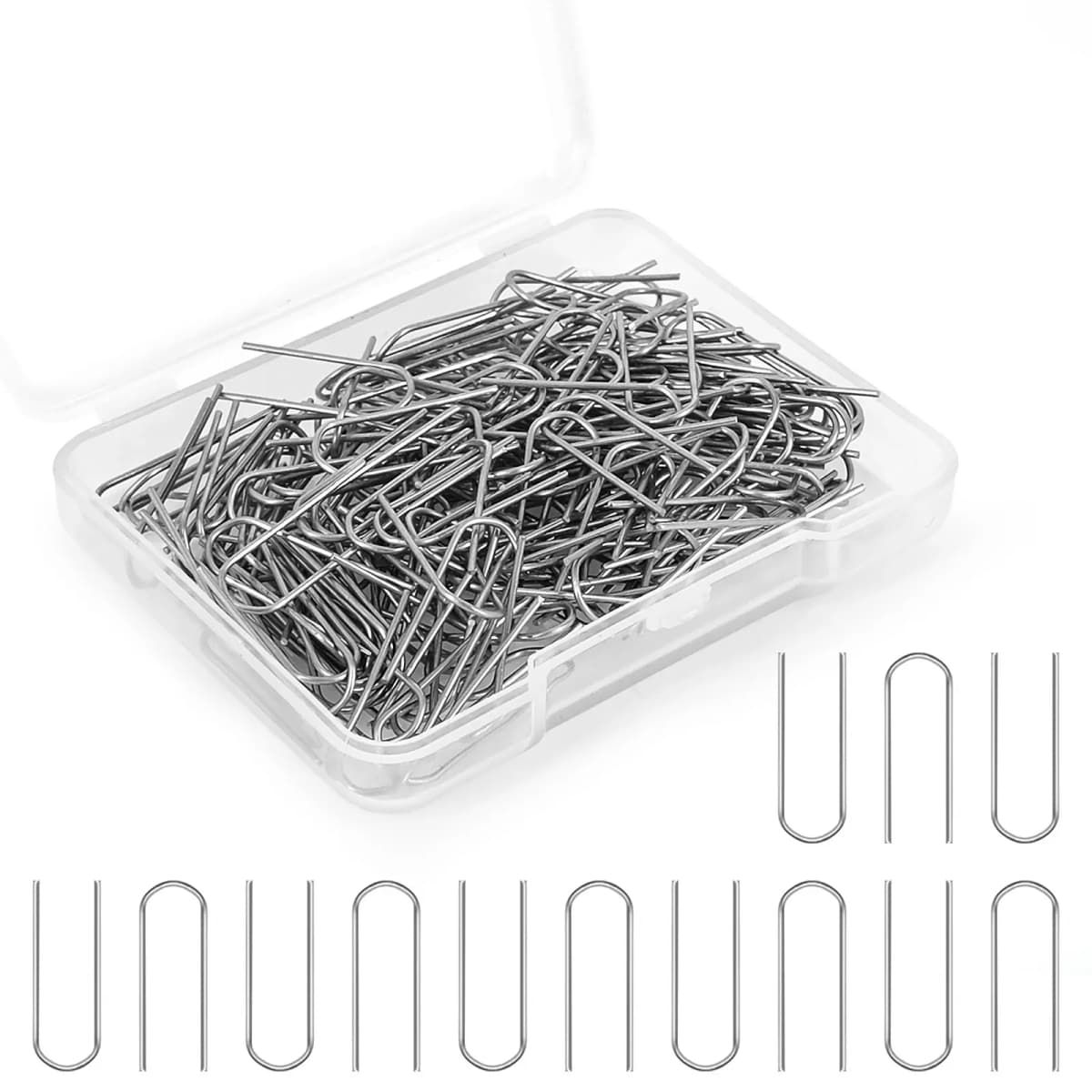 50/100/150/200pcs High Temperature Nichrome Wire Jump Rings 21 Gauge U-Shaped Ceramic Hanging Hook For Pendant Jewelry DIY