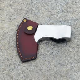 Leather Axe Cover with Secure Attachment and Easy Access Loop for Safe and Convenient Use in Outdoor Activities