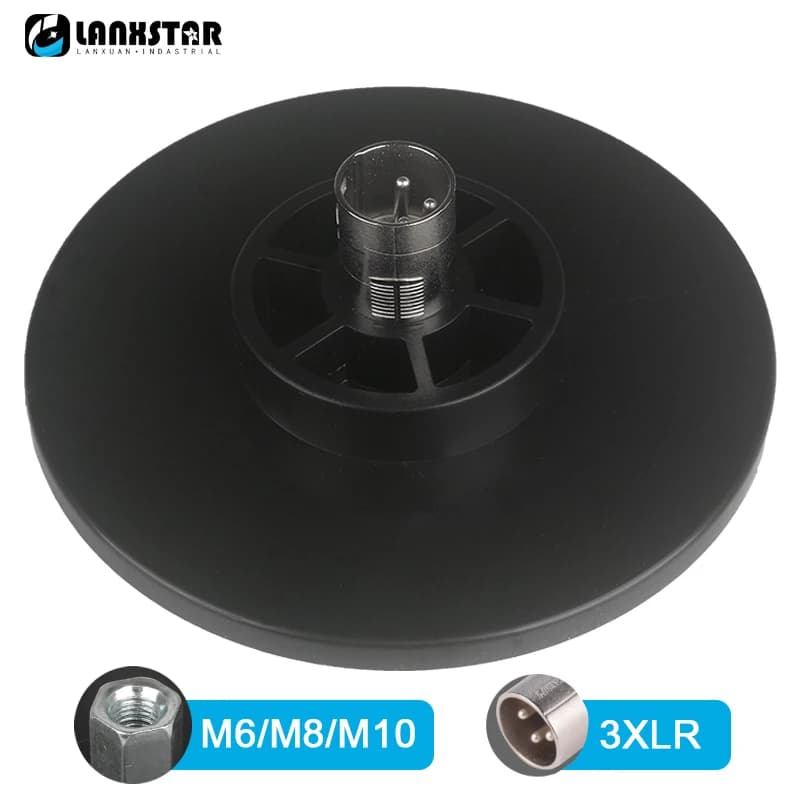 Black Suction Cup Adapter with M6/M8/M10/3XLR Connector for Telescopic Linear Actuator Reciprocating Device Attachments Parts