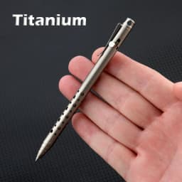 12CM Titanium Alloy MINI Bolt Pen Portable Business Writing Multi-functional Outdoor Traveling Office EDC Tools Ballpoint Pen