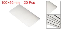 Uxcell 20Pcs Blank Metal Card 100x60x0.4mm Brushed 201 Stainless Steel Plate for DIY Laser Printing Engraving Dark Gray Silver