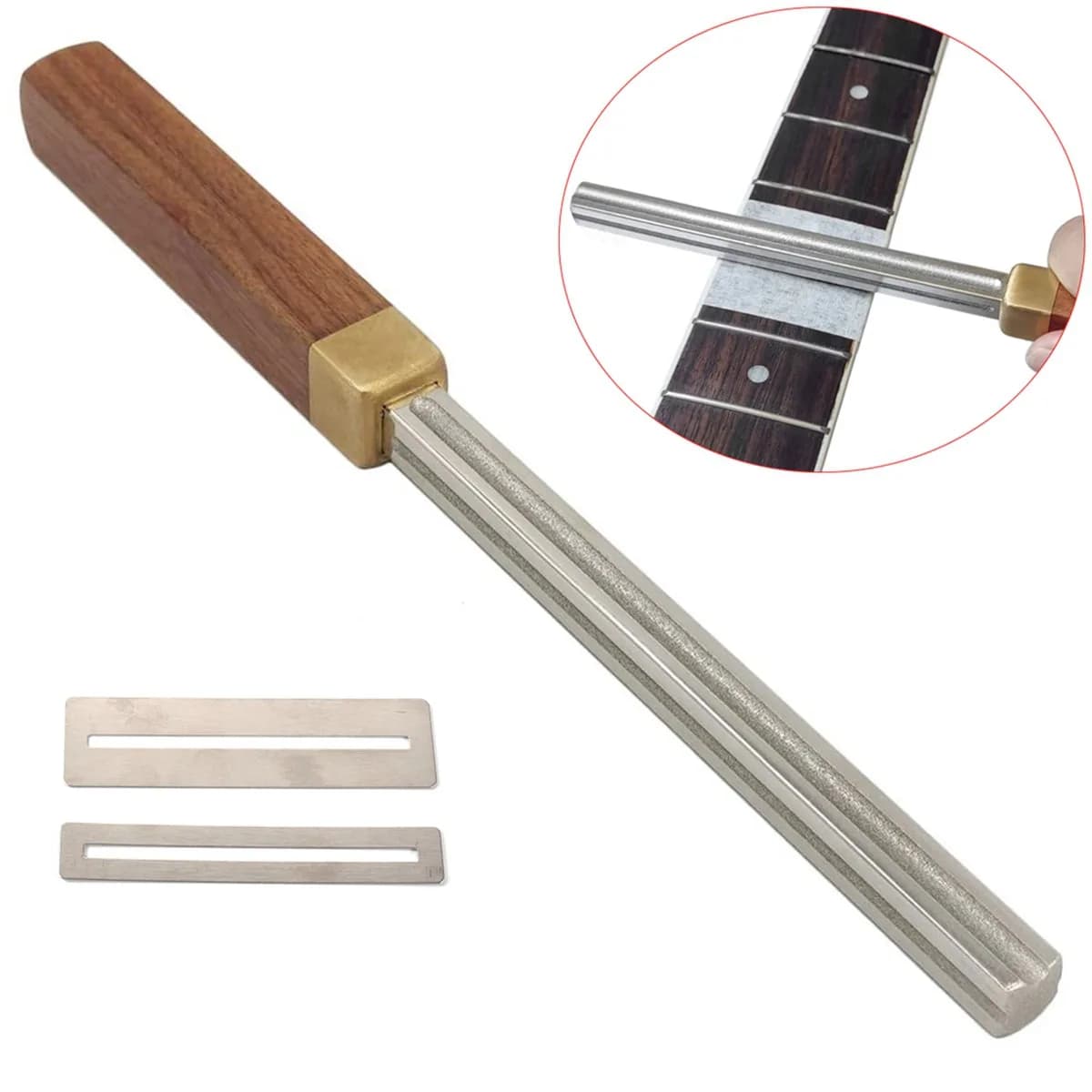 Guitar Fret Crowning File Diamond Guitar Fret Repairing Tool Luthier Tool Fret File Neck Protector Sheet For Ukuleles Bass Banjo
