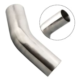 Versatile Stainless Steel Elbow 45° Degree Bend Exhaust Pipe Polished 19-51mm Silver Tool Accessories