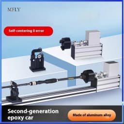 Portable Fishing Rod Winding Machine Epoxy Resin Rotating Gluing Tool Fishing Rod Building Elctric-Drive Machine + Foot Switch