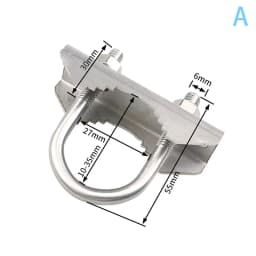 【LM】M6 U Bolts Mounting Hardware Heavy Duty Anti-Rust Mast To Mast Clamp V Jaw Block Mount Bracket Kit For Outside Home Antenna