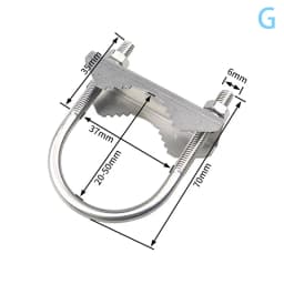 【LM】M6 U Bolts Mounting Hardware Heavy Duty Anti-Rust Mast To Mast Clamp V Jaw Block Mount Bracket Kit For Outside Home Antenna