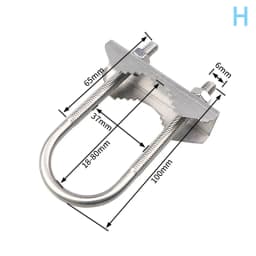 【LM】M6 U Bolts Mounting Hardware Heavy Duty Anti-Rust Mast To Mast Clamp V Jaw Block Mount Bracket Kit For Outside Home Antenna