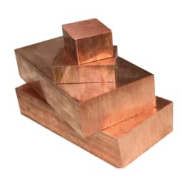 20mm to 60mm Solid Copper Block Heatsink Pure Copper Plate Electrode Sacrificial Anode Plating Sheet Customized CNC Service
