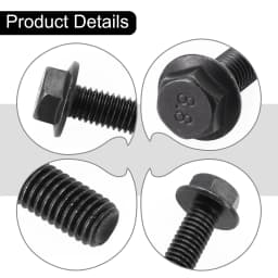 1pcs Metal Saw Blade Bolt M8 X 20mm Left Hand Thread Hex Head Flange For Cutting Machine Tool Miter Saw Blade Screw Bolt 