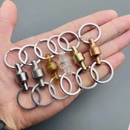 360 ° Rotation PEI Removable Key Ring Quick Release Dual Detachable Key Ring Pull-Apart EDC KeyChain Car Pendant EDC Tool