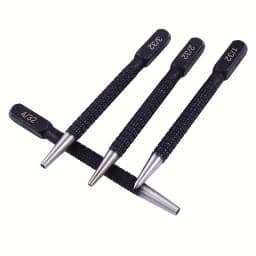 4 Pieces of High-speed Steel Nail Fixer Black Drilling Manual Locator Punching Center and Dot Punch (1/32 "2/32" 3/32 "4/32")