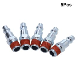 5Pcs Air Hose Fitting 1/4 Inch NPT Male Air Line Fitting Hose Compressor Quick Release Connector Pneumatic Connector