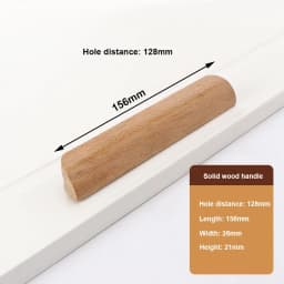 1Pc Solid Wooden Furniture Handle Drawer Pulls Cabinet Wood Handles Environmental Friendly Wardrobe Knob with Mounting Screws