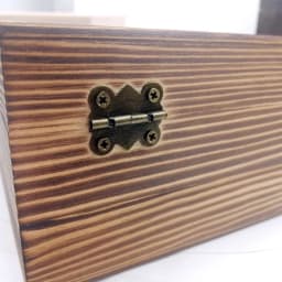 12pcs Mini Small Long Flat Jewelry Chest Gift Wine Music Wooden Box Case Furniture Dollhouse Cabinet Door Hinge with Screw Nail