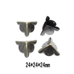 4PCS Antique Corner Protector (with Screws) Bronze Jewelry Box Wooden Case Decorative Feet Leg Corner Protector