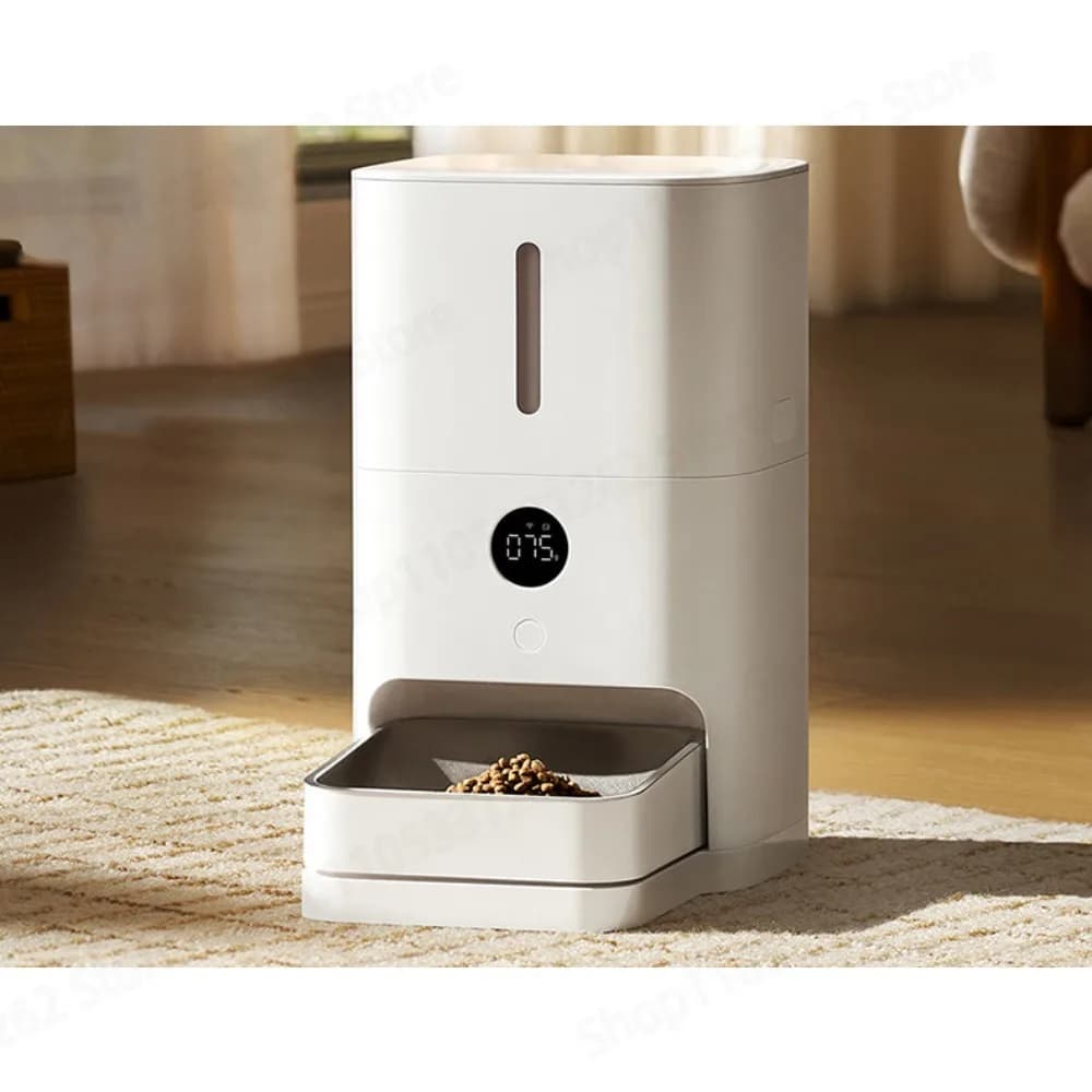 Smart pet feeder large capacity automatic timing quantitative food dispenser for cat dog kibble and snacks