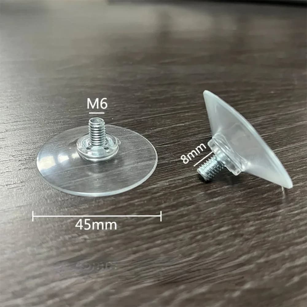 Factory supply custom M4 M5 M6 M8 transparent screw PVC strong suction cup for car window insert injection molding