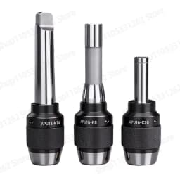 MT2-APU13 16 M10 Integrated Keyless Drill Chuck Straight Shank Self-Tightening for Milling Drilling Machine