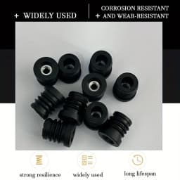 M6*19MM round Tube Non-Slip Plastic Adjusting Plug Hole Inner Non-Slip Foot Pad for Furniture Hardware