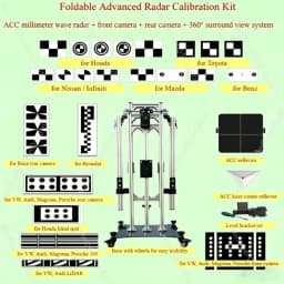 Foldable ADAS Calibration Complete Kit ACC mmWave Radar,Front Rear Camera,360 Surround View Calibration for Toyota,Honda,VW,Benz