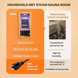 Infrared Sauna Room Indoor Home Obeche Wood 900W, Custom