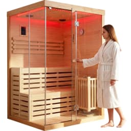 Infrared Sauna Room Indoor Home Obeche Wood 900W, Custom