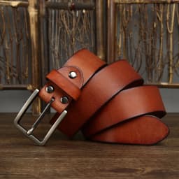 3.8CM Genuine Leather For Men's High Quality Buckle Jeans Cowskin Casual Belts Business Cowboy Waistband Male Fashion Designer