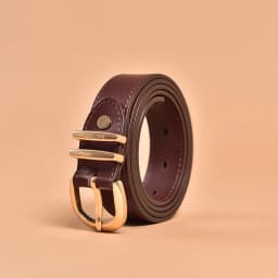 BeauToday Belt Women Cow Leather Horseshoe Buckle Sewing Retro Designer Ladies Jeans Dress Waistband Handmade 91005