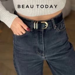 BeauToday Belt Women Cow Leather Horseshoe Buckle Sewing Retro Designer Ladies Jeans Dress Waistband Handmade 91005