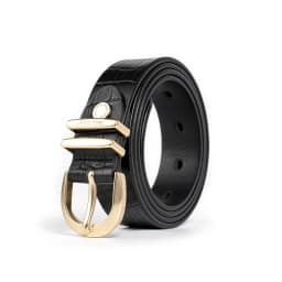 BeauToday Belt Women Cow Leather Horseshoe Buckle Sewing Retro Designer Ladies Jeans Dress Waistband Handmade 91005