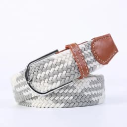 107/120/130cm Canvas Belts Fashion Metal Pin Buckle Strap Elastic Expandable Braided Stretch Pants Jeans Belt for Women and Men