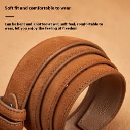2025 new suede belt, popular style, casual belt, suitable for both men and women, fashionable style, durable belt