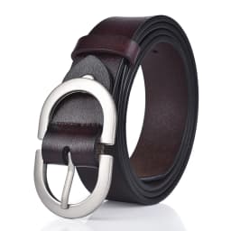 VATLTY 2022 Women's Leather Belt 2.8cm Natural Cowhide Silver Alloy Buckle Thin Belt Female Jeans Trousers Girdles Waistband