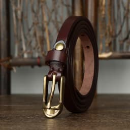 1.5cm Women Belts Copper Pin Buckle Thick Real Cowskin Genuine Leather Belt Female Waistband for Jeans Thin Ladies Belt