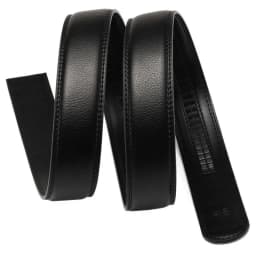 2.4/2.8/3.0/3.5CM Wide (Without Buckle) Men Ratchet Cow Leather Belt Strap Replacement for Men's Auto Lock Buckle Belt