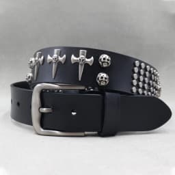 Metal Rivet Cowboy Belt Genuine Leather Cowskin Men Belt Punk Rivet Jeans Belts For Men Ceinture Homme Cinturones Hombre