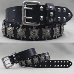 Metal Rivet Cowboy Belt Genuine Leather Cowskin Men Belt Punk Rivet Jeans Belts For Men Ceinture Homme Cinturones Hombre