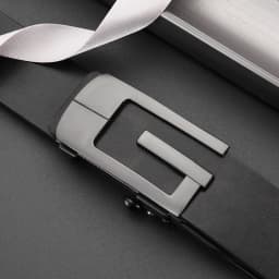 Fashionable and Simple Men's G-Shaped Metal Automatic Buckle Belt High Quality Men's Business Belt Suitable for Formal Occasions