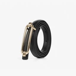 BEAUTODAY Skinny Belts Women Cow Leather GoldBuckle Ladies Modern Waistband Fashion Jeans Dress Accessories Autumn Winter 91113