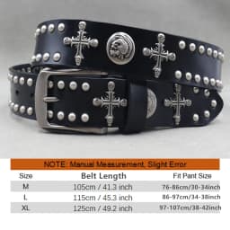 NEW Metal Rivet Cowboy Belt Genuine Leather Cowskin Men Belt Punk Rivet Jeans Belts For WOMEN Ceinture Homme Cinturones Hombre