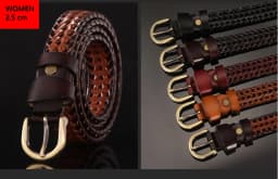 Women Braided Belt For Men's Woven Belt Luxury Genuine Leather Cow Straps Hand Knitted Designer Men For Jeans Girdle Male Belts