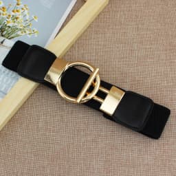 Fashion Dress Belts for Women Simple Waist Elastic Ladies Band Round Buckle Decoration Coat Sweater Party Belt Girdle Belt Gift