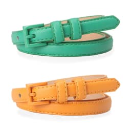 1piece 1.5x101cm Candy Color Thin Belt for Dress Sweater Jean Fashion Solid Color Faux Leather Female Belt