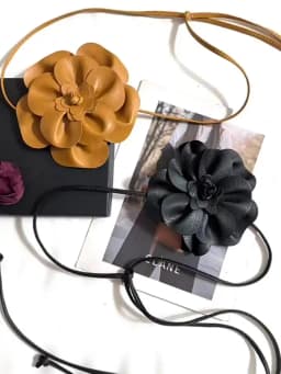 Boho Flower Waist Belt for Women Girls Floral Faux Leather Rope Waist Band Wedding Dress Thin Waistband Fashion Clothes Decor